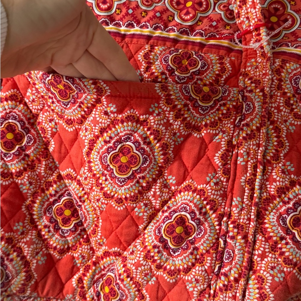 Vera Bradley orange batik X-Large all-over print Tote weekender duffel bag - Picture 2 of 11